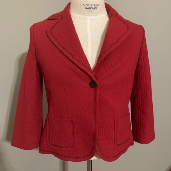 Anne Klein Jackets & Blazers - Anne Klein Red Long Sleeve Coat Size 12